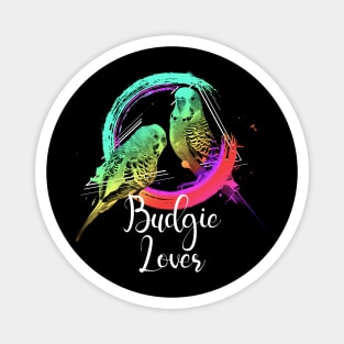 Colorful Rainbow Retro Budgies Budgerigar Budgie Lover Magnet